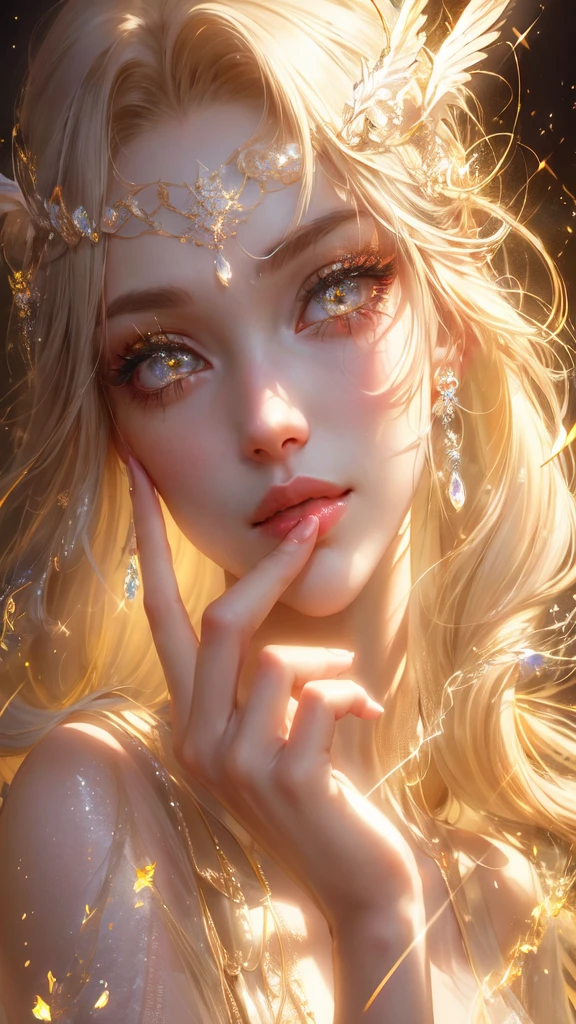 Certainly! Here's an English prompt for creating the desired image:

---

Create an image of the Japanese goddess Konohanasakuya-hime, showcasing her beauty with clear, flawless skin as seen in the reference photo. She should be facing forward, with hands clasped in prayer, eyes wide open, and smiling brightly. The background should be a luxurious blend of pink cherry blossoms and gold accents, emphasizing her elegance and grace.

---

This should guide the artist in creating the image you're envisioning.
