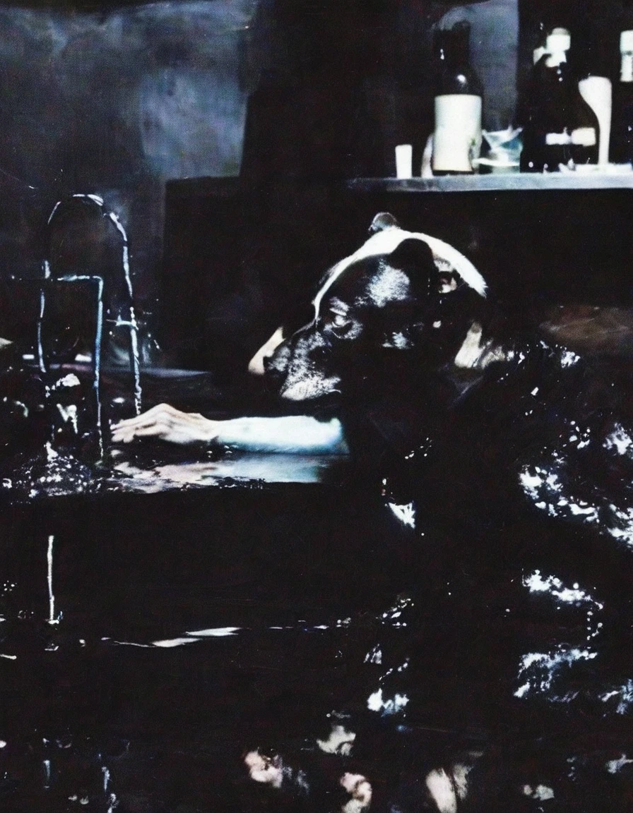 dj playing set in black water
