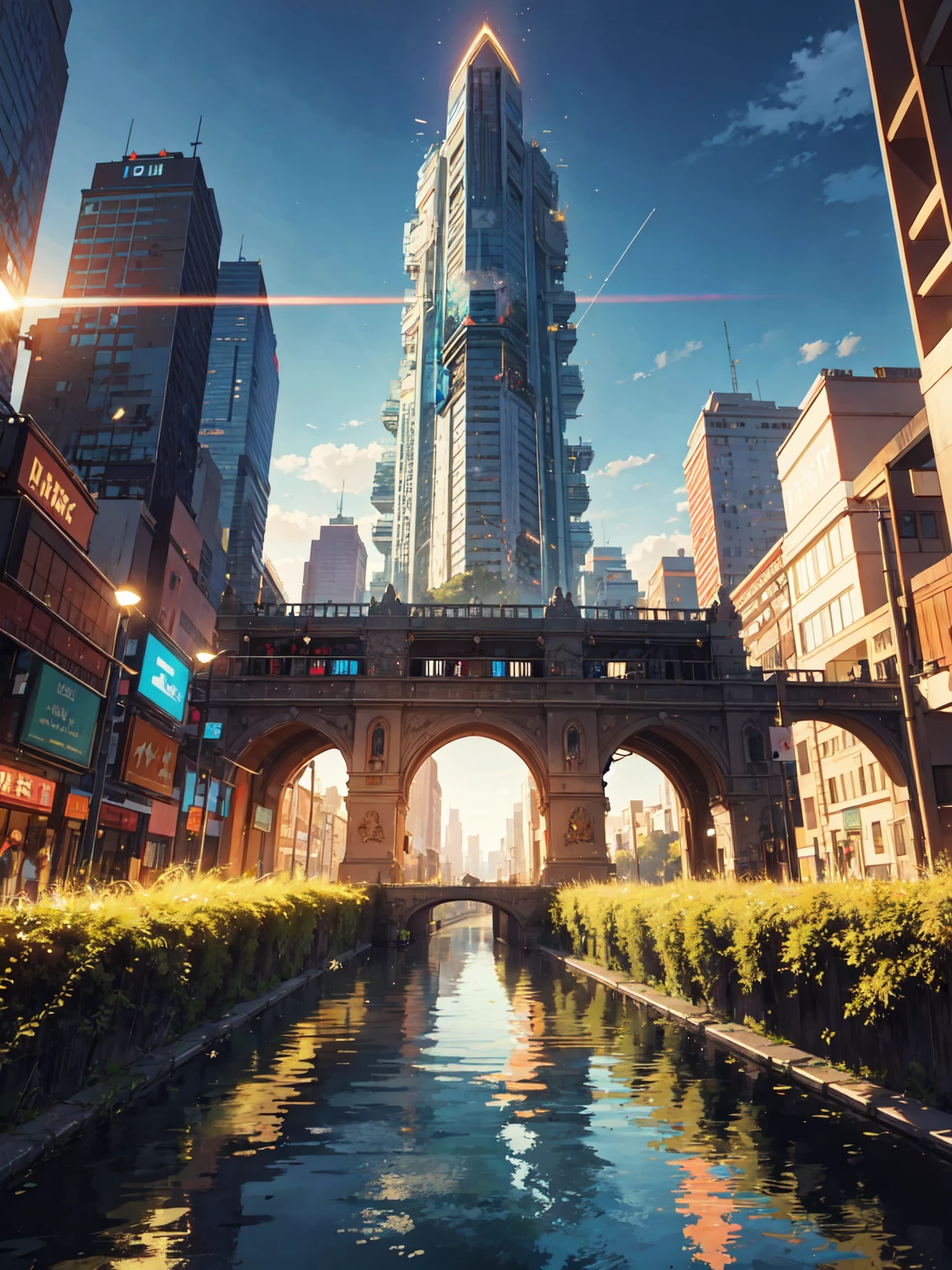 (Best Impact:1.5), (maximalism:1.5),
"Vision of a future city covered in nature, The towering skyscrapers are now decaying、covered with rich greenery. Scene set during golden hour, casts a warm light over the cascading leaves、Highlighting the contrast between rusty technology and the vibrant natural world。. Moss and vines envelop the remnants of civilization, A bright stream flows, rows of wild flowers、Dotted with glowing bioluminescent particles. In the distance, old monorail, now a relic, Continue weaving between the buildings, Alluding to past movements、It's quiet now. The entire scene is a combination of apocalypse and rebirth themes., With a rich green palette, golds, Blues that creates a quiet yet memorable atmosphere."
BREAK
(Realistic), hyperrealistic illustrations, hight resolution, ultra-detailliert, absurderes, (Very colorful:1.4),
BREAK
(very wide:1.anorama view:1.3), (Sense of depth:1.4), (longshot:1.3), (Magnificent view:1.3), (Extremely detailed:1.3), (8K, High quality, Cinematic, hyper realisitic, Illustration, absurderes, Octane Render:1.4),
break high resolution, ultra-detailliert, (masutepiece, Best Quality), Beautiful detailed glow, The best lighting,(((Best Quality, ultra-detailliert))), Highly detailed CG Unity 8K wallpaper, Highly Detailed beautiful and aesthetic, High resolution, Detailed, Intricate details, Hyper Detail, Sharp Detail, Detailed, hight resolution, Intricate details,