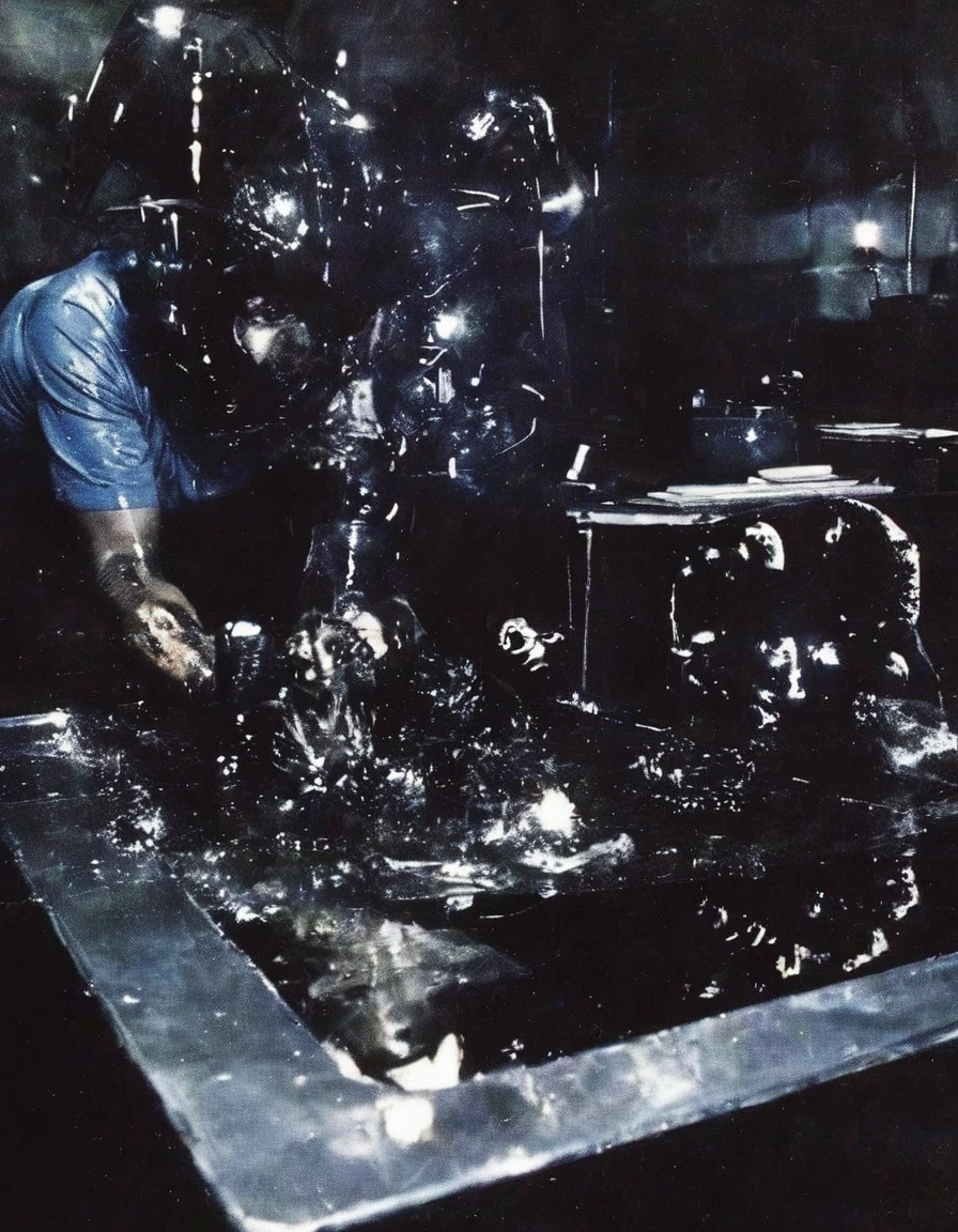 dj playing set in black water