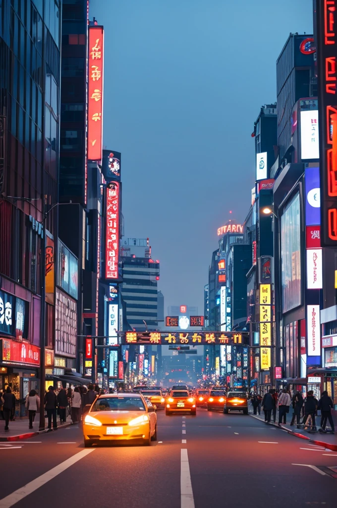 background,Burning City,Highest quality,bustling street,Shinjuku,Highest quality