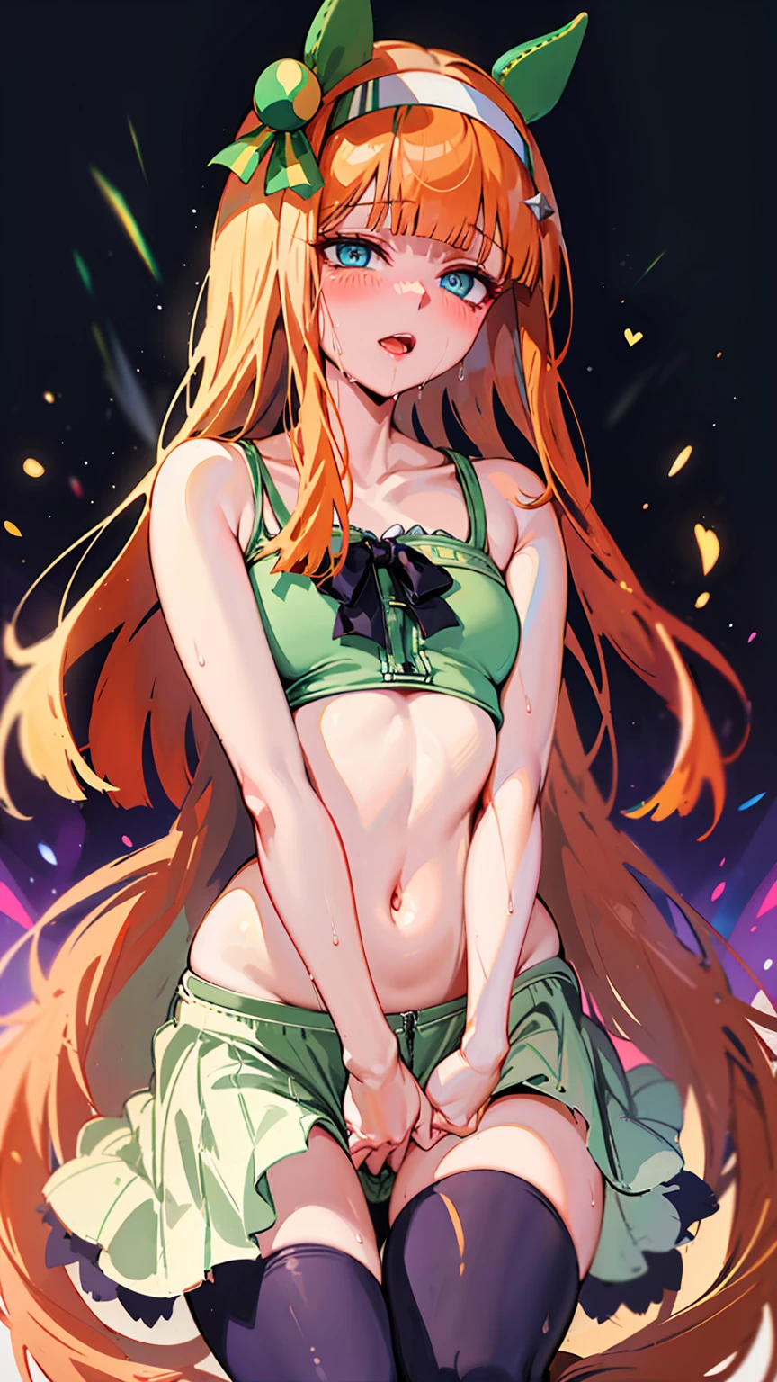 Undressing、Silence Suzuka、Beautiful woman、In underwear、Very thick thighs、Acme Face、Best image quality、High resolution、masterpiece、super high quality、Thick pubic hair、Screaming orgasm face、Light green panties、Light green lace bra、Very big ass、Very large breasts 、Blushing、4K quality、Blushing、Cry of ecstasy、Wearing black knee socks、Sweaty all over、Heavy breathing、Cowboy Shot、Shaking breasts、上下にShaking breasts、Penis sheath、Cowboy Shot、Have sex with a man、Multiple menに囲まれている、Multiple men、{Highest quality}, {so beautiful}, {Super detailed}, {Best illustrations}, Browsing Caution, girl, Blowjob, penis