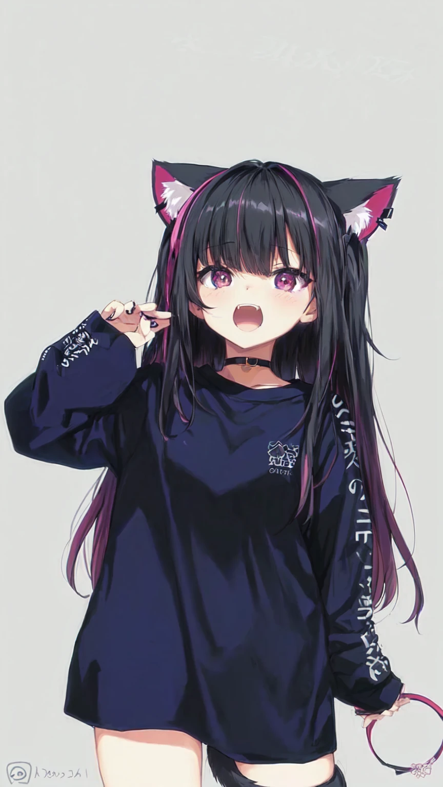 anime girl with cat ears and a black shirt, cute anime catgirl, anime girl with cat ears, cute anime girl, beautiful anime catgirl, anime catgirl, anime moe artstyle, anime visual of a cute girl, very beautiful anime cat girl, an anime girl, (anime girl), anime girl, girl with cat ears, attractive cat girl