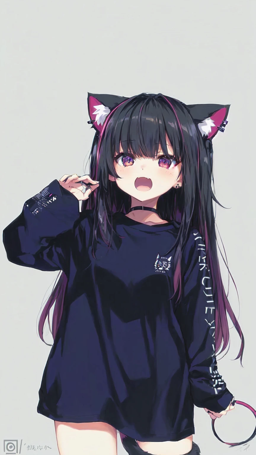 anime girl with cat ears and a black shirt, cute anime catgirl, anime girl with cat ears, cute anime girl, beautiful anime catgirl, anime catgirl, anime moe artstyle, anime visual of a cute girl, very beautiful anime cat girl, an anime girl, (anime girl), anime girl, girl with cat ears, attractive cat girl