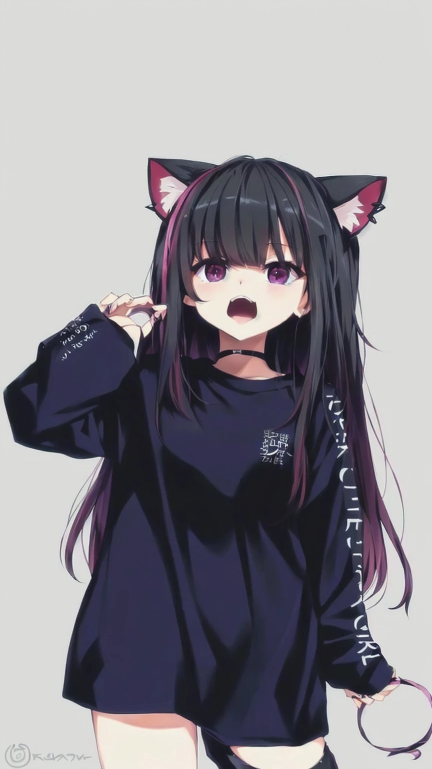 anime girl with cat ears and a black shirt, cute anime catgirl, anime girl with cat ears, cute anime girl, beautiful anime catgirl, anime catgirl, anime moe artstyle, anime visual of a cute girl, very beautiful anime cat girl, an anime girl, (anime girl), anime girl, girl with cat ears, attractive cat girl