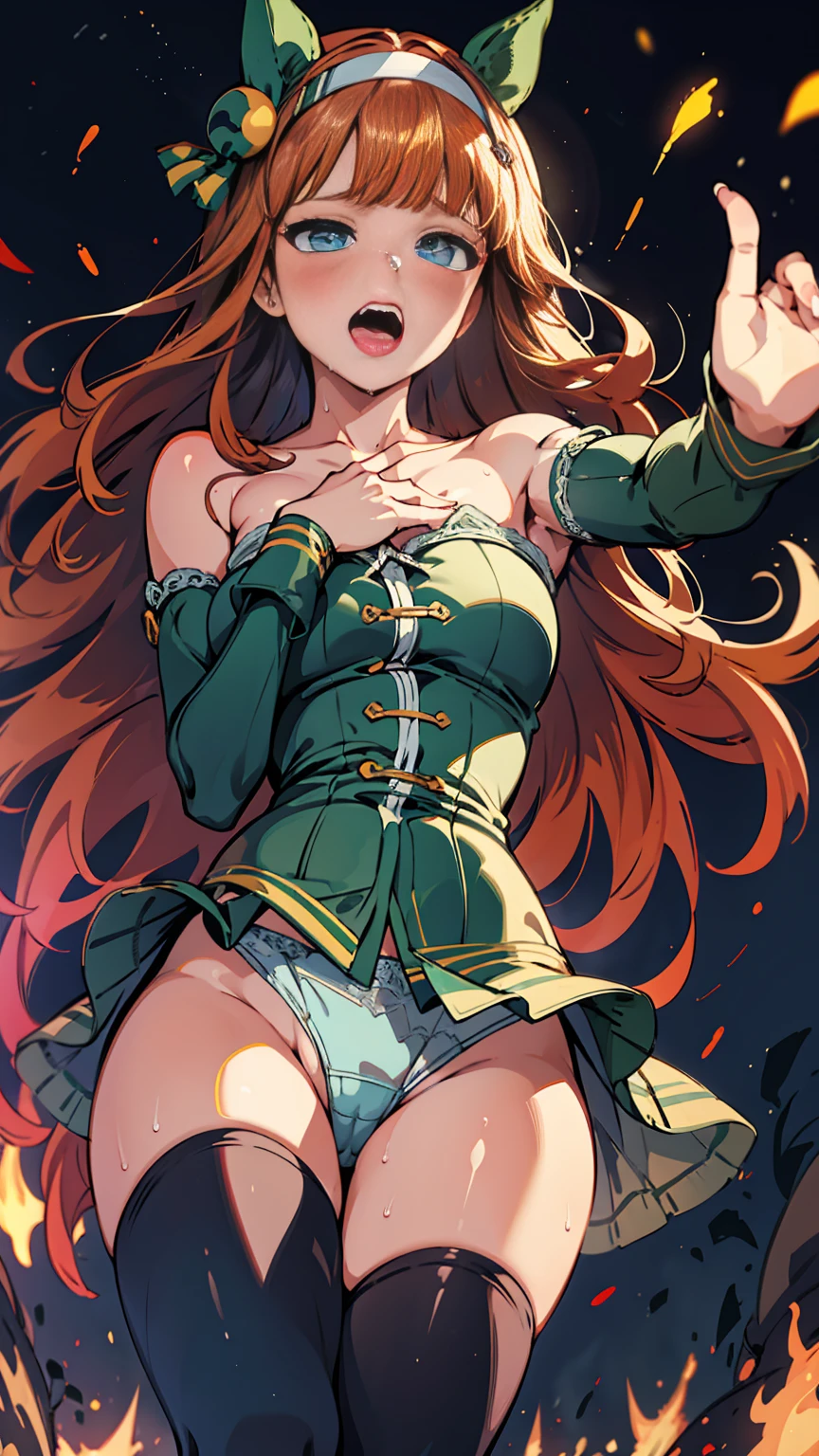 Being attacked、Running away from a man、In underwear、I hate it so much、Silence Suzuka、Beautiful woman、Very thick thighs、Acme Face、Best image quality、High resolution、masterpiece、super high quality、Thick pubic hair、Screaming orgasm face、Light green lace panties、Very big ass、Very large breasts 、Blushing、4K quality、Blushing、Cry of ecstasy、Wearing black knee socks、Sweaty all over、Heavy breathing、Cowboy Shot、Shaking breasts、上下にShaking breasts、Cowboy Shot、{Highest quality}, {so beautiful}, {Super detailed}, {Best illustrations}, Browsing Caution, girl,