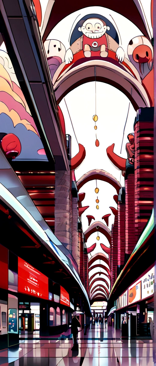 Luffy at the airport,Hayao Miyazaki style