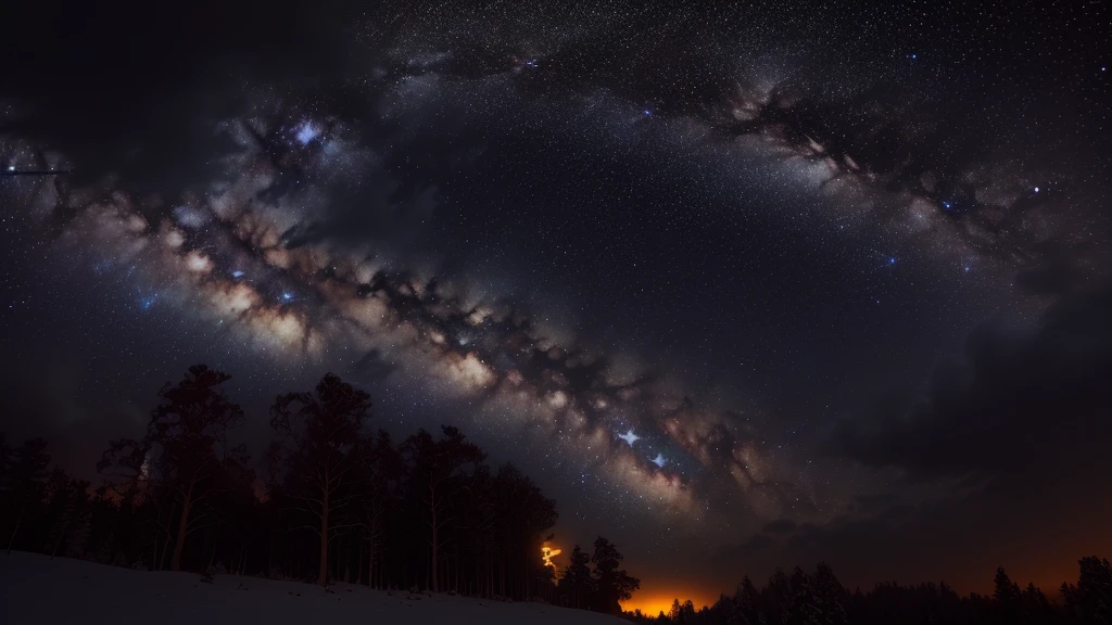 a view of the milky and the trees in the distance, the milky way in the sky, the sky has the milky way, night sky photography, astrophotography, on a clear night sky, nightsky, stars in the sky above, on a clear magnificent night sky, stars in the night sky, stary sky, milkyway, stars and planets visible, the night sky