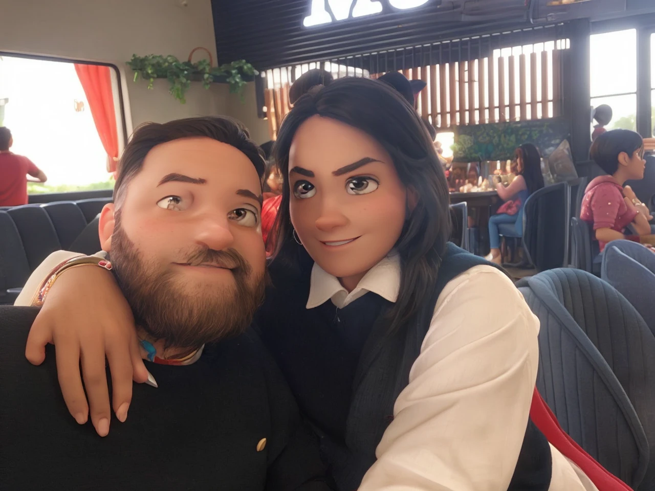 Pixar style couple