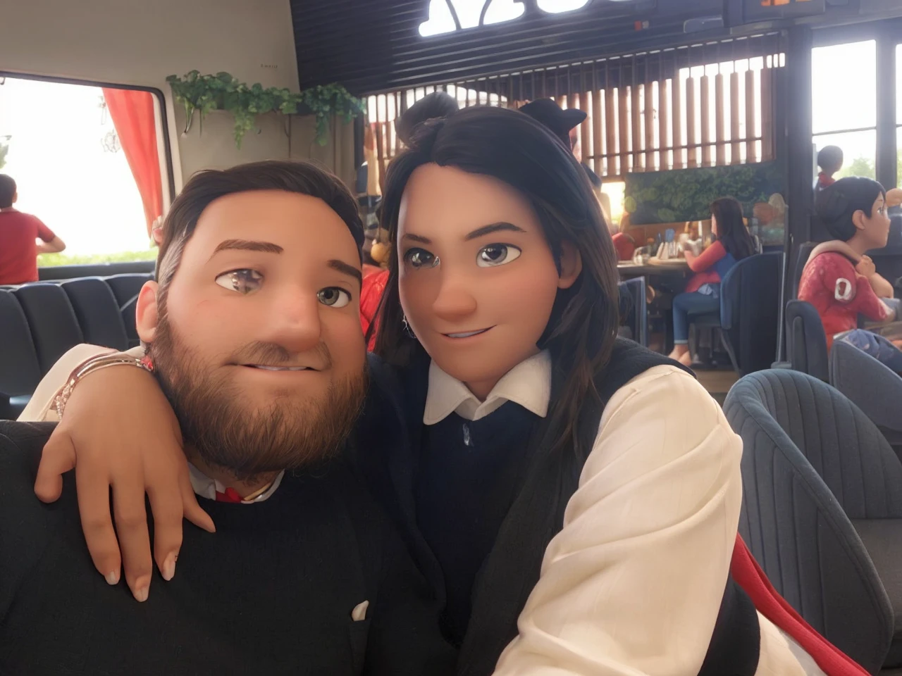 Pixar style couple