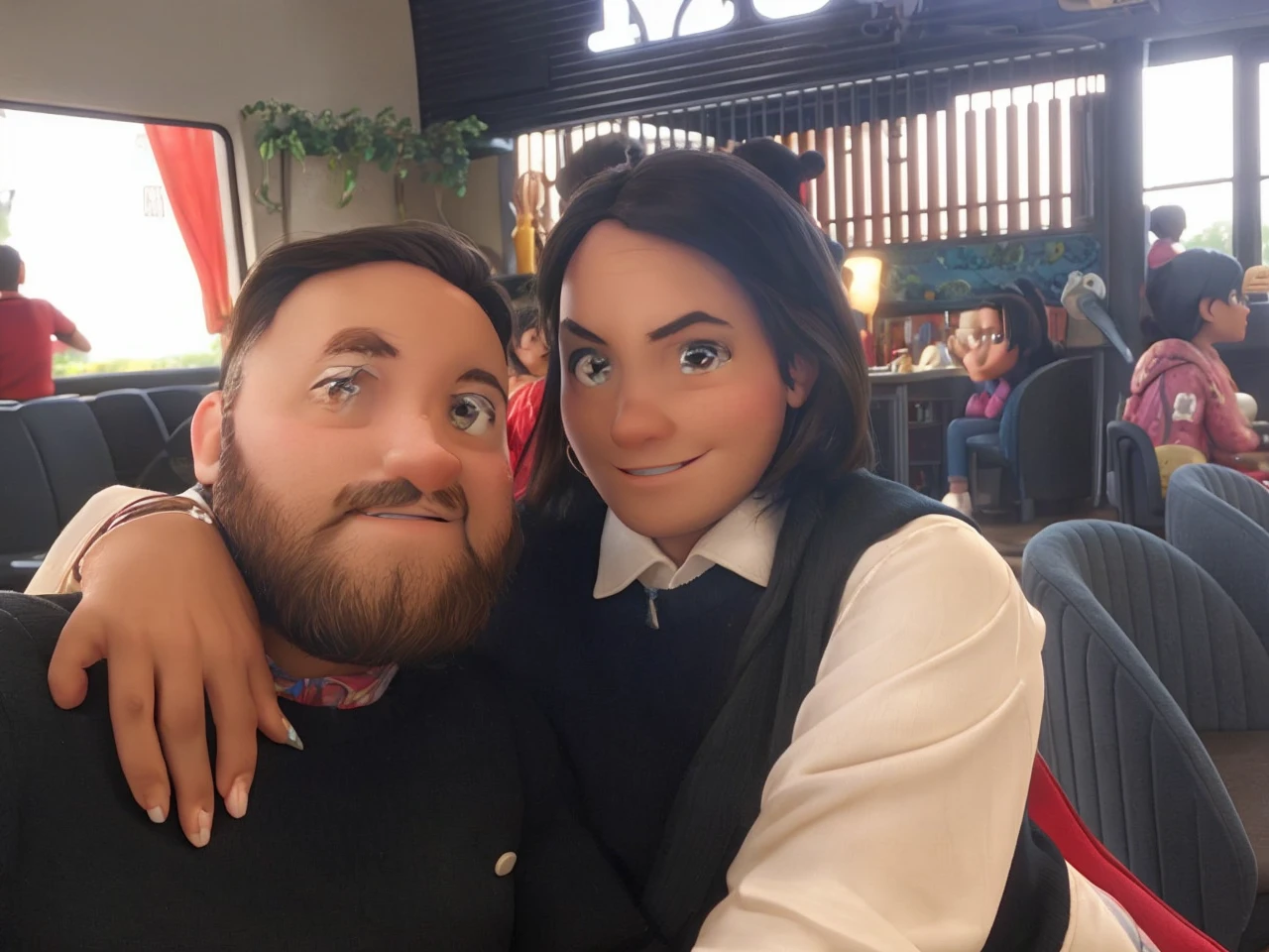 Pixar style couple