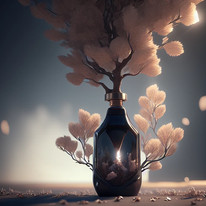 dreamlikeart tree in a bottle, fluffy, realistic, photo, canon, dreamlike, art, colorfull leaves and branches with flowers on top of its head. hyperdetailed photorealism by greg rutkowski - h 1024 w 804 | f 1 6 lens mark 2:2 s 3555 mm film grain :1 lifelike high res sharp focus contrast!! intricate detailed atmospheric light refraction lighting unreal engine 5 cinematic concept photography masterpiece octane render trending at cgsociety rendered as