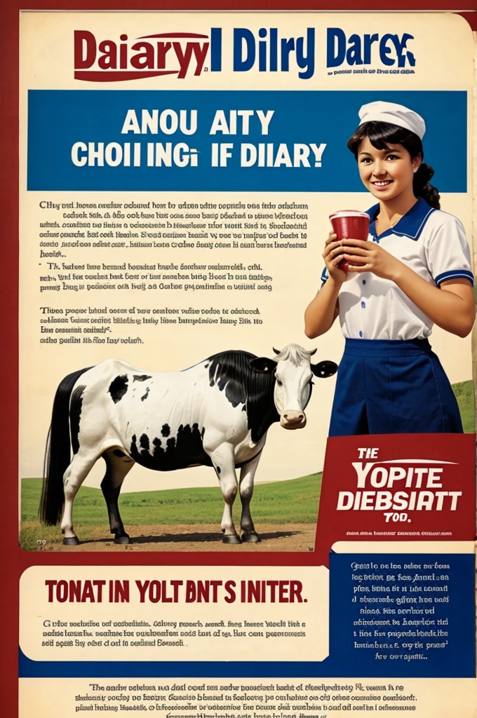 Dairy product advertising poster