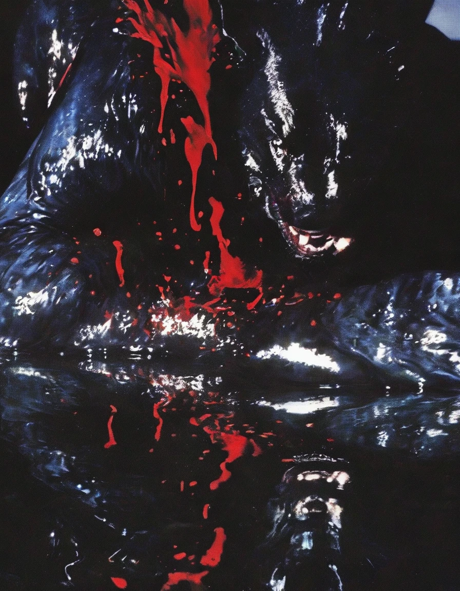 blood boiling in black water