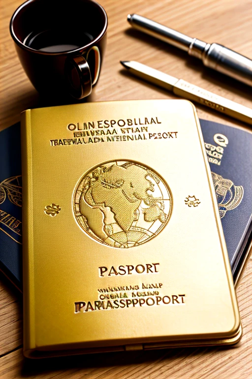 Creative global passport for promoting international trade.