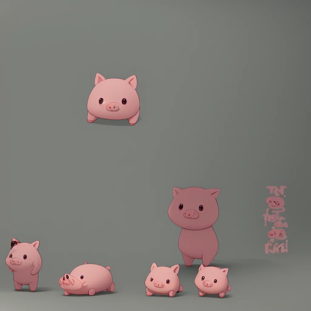A pig character, not a human. 3D rendered illustration of a cute anthropomorphic pig with pink skin, a pig snout, and small pig ears. Chibi-style character taking a selfie. Big round eyes, soft pastel colors, smooth textures. Kawaii aesthetic, Pixar-inspired, charming and adorable. Looks like a 3D version of a cartoon pig character.