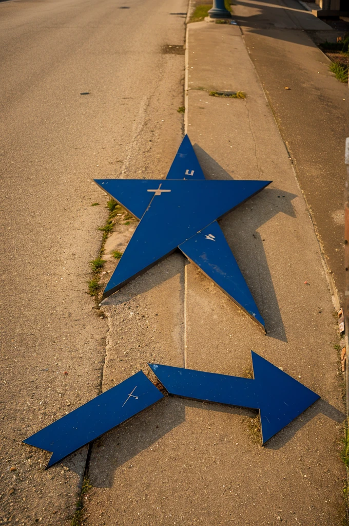 Six-pointed stars on the ground and people stepping on them
