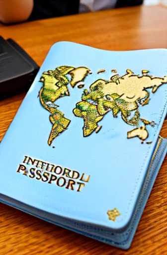 Creative global passport for promoting international trade.