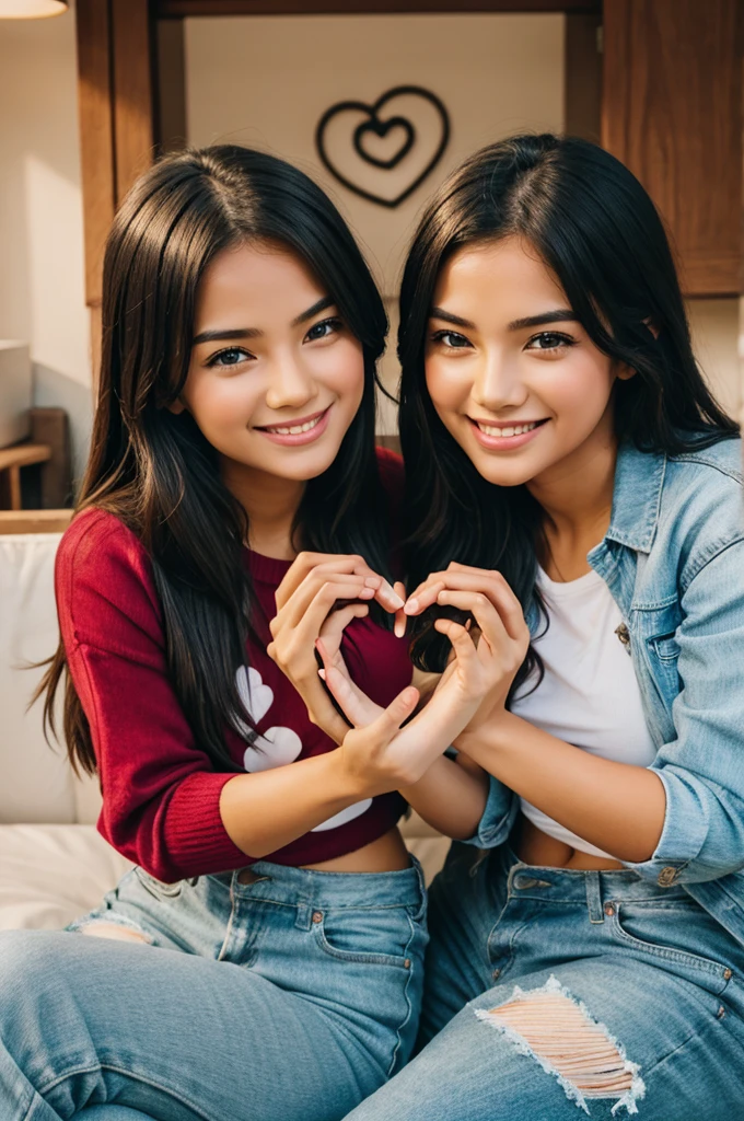 Friend ship logo with heart