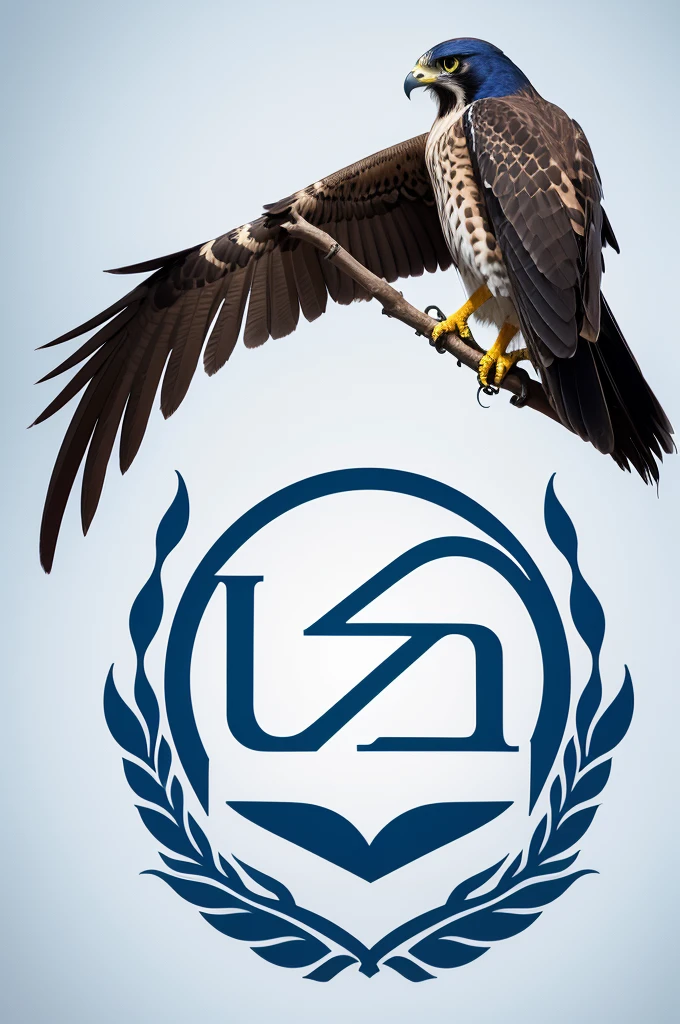 Brand logo with falcon