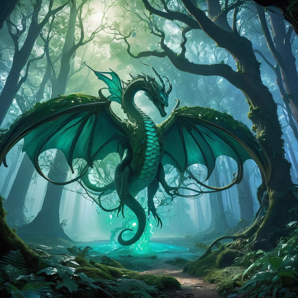 In the depths of the ancient Shadowwood Forest, and the air is thick with enchantment, dwells an enigmatic being known as Seraphina. Half serpent, half human, Seraphina navigates the tangled undergrowth with a grace that belies her eerie appearance—her lower body coils sinuously on the forest floor while her upper body, adorned with scales that shimmer like moonlight, rises to meet the canopy's shadows.