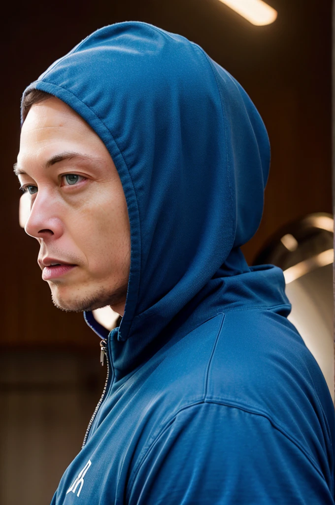 elon musk in blue jeence
