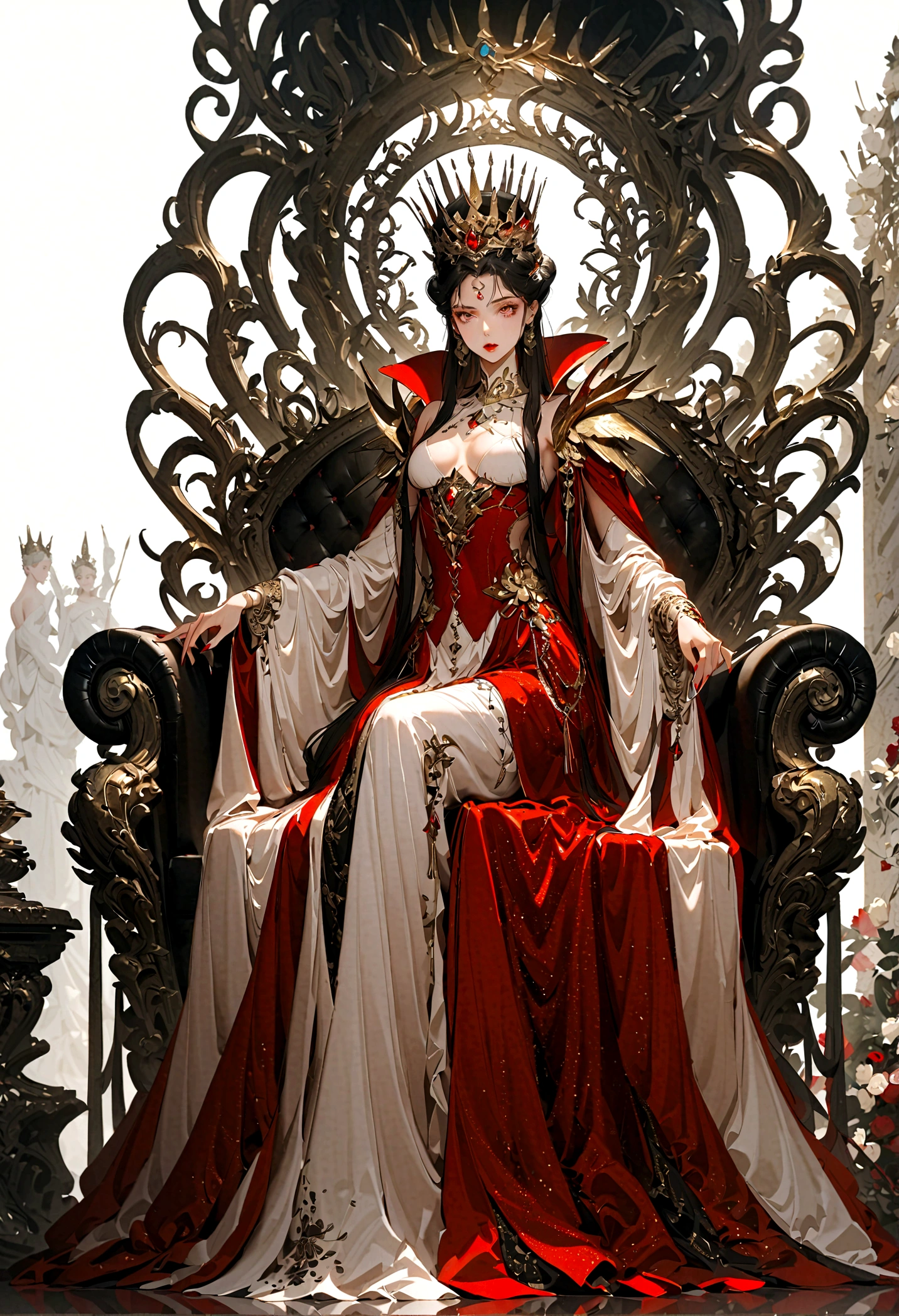 Throne of Power,queen,The most beautiful woman in the world,Queen's Clothes,The most luxurious throne in the world