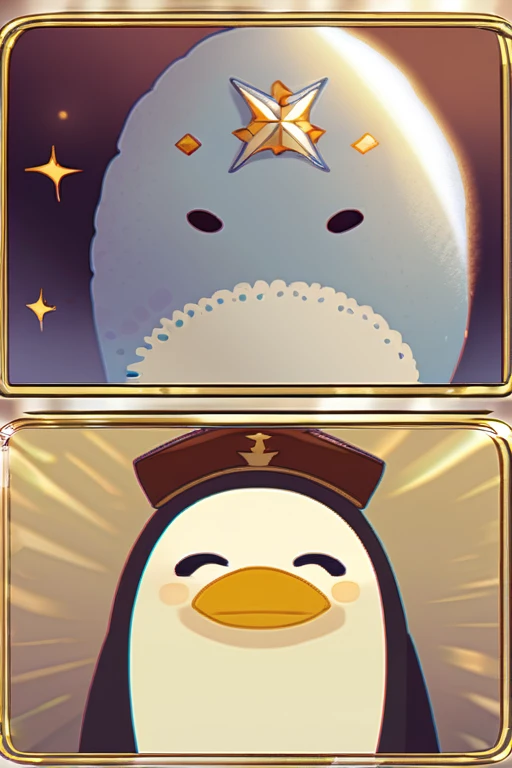 ((Лучшее качество)), ((шедевр)), (подробный), A sad penguin in the captain's uniform