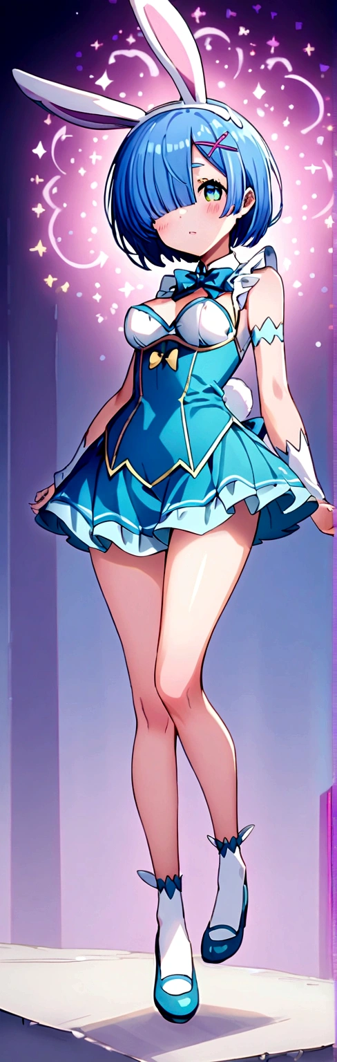 (((Pixel Perfect, Perfect detail))),girl,cute rem,whole body,Bunny girl,