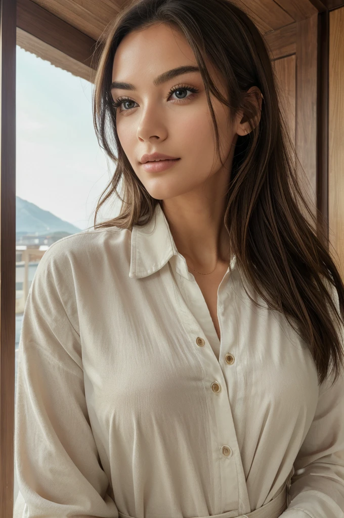 Realize, peau tâché, yeux gris/vert