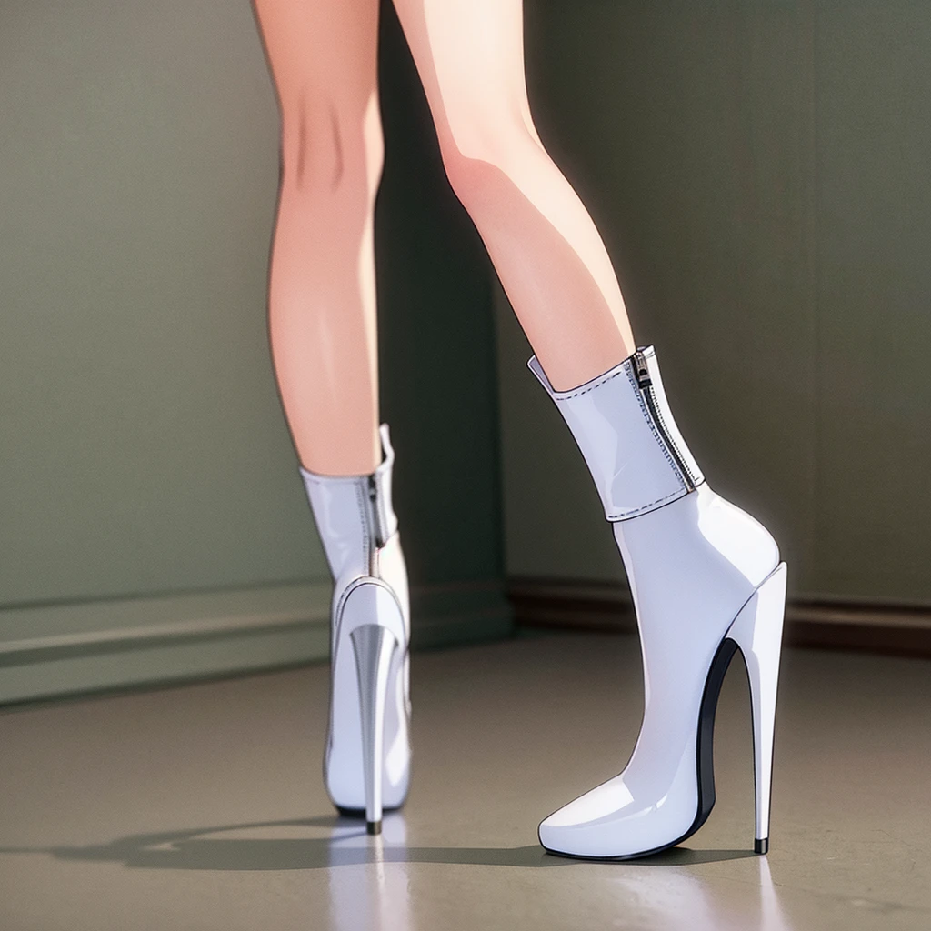 Close-up of a woman's legs in high heels, anime barbie in white stockings, High heels. anime style at pixiv, White tights, White stockings, High heels. Silk, anime barbie in white, High heels, cgsociety - w 1 0 2 4 - n 8 - i, high-heels, Wearing white tights, Fine details. Girl Front