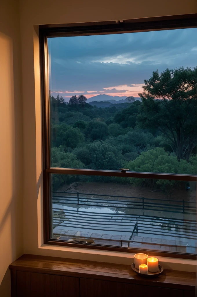 window，dusk，unmanned，natural scenery