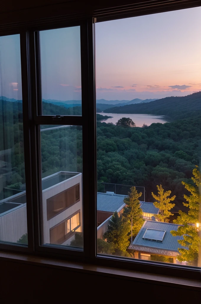 window,dusk,unmanned,natural scenery
