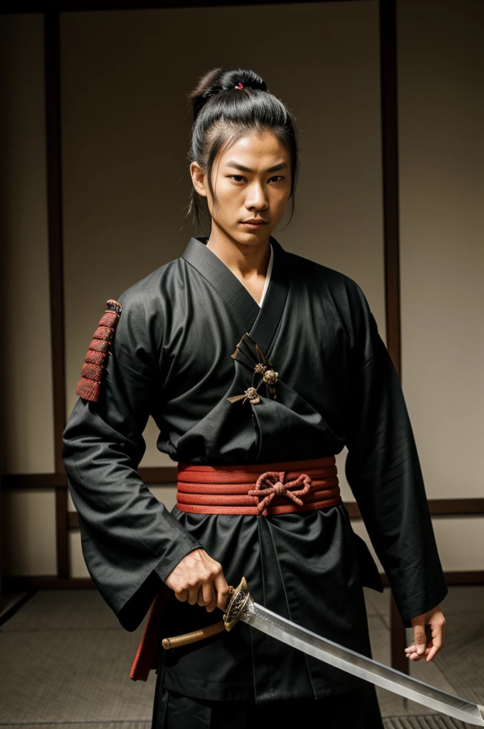 A samurai with sword