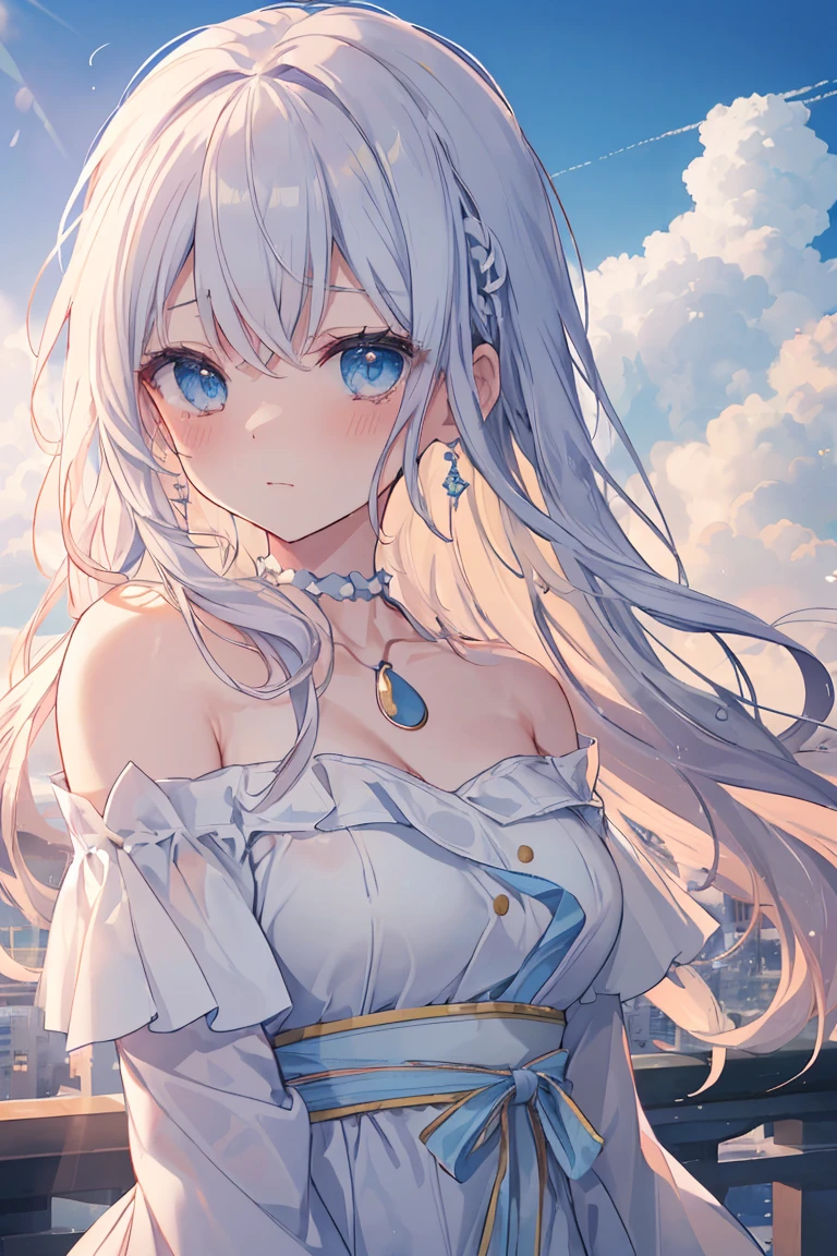 Absurd, High resolution, (Anime Style:1.1), ((Tabletop)), ((Highest quality)), (Super detailed), (beautiful), alone, beautiful face、(lift)、Do not wear jewelry around your neck, The view from the top of a skyscraper close to the atmosphere is lovely.,Wind,Thin white colorful long hair,Off-the-shoulder dress, blue eyes,Lens flare,dramatic,Ancient city details、Windになびくスカート、Clouds looking down、(Don't look here:1.4) break (Accentuate your cleavage, Down blouse:1.5), (On all fours, Leaning forward:1.4),(full body:1.2),(all fours:1.2),bare pussy,(anus cutout:1.4),(grabbed Ass:1.3),anus, Ass, Ass focus, back,(open vagina, vivid pussy, high quality vagina,wet pussy:1.2),(pussy peek:1.3),(spread pussy wide:1.1),(pussy focus:1.3), (bare pussy:1.3), (Vaginal hole:1.1),(urethra:1.1),(syphilis:1.1),(open vagina, vivid pussy, high quality vagina:1.1),anus, Ass, (dripping love juice:1.1), ,(embarrAssed,blush:1.3),(ecstasy:1.3) ,(slut:1.2),(vulgarity:1.3),(fucked silly:1.1),(steam:1.1),(wet:0.9),(trembling:1.3),(tears:0.9) ,(drooling:1.1),(sweat:1.1),(election of nipples:1.1),vivid nipple, (bare pussy:1.3), (pussy cutout:1.3),(open vagina, vivid pussy, high quality vagina),(love juice:1.2),(from below:1.1)