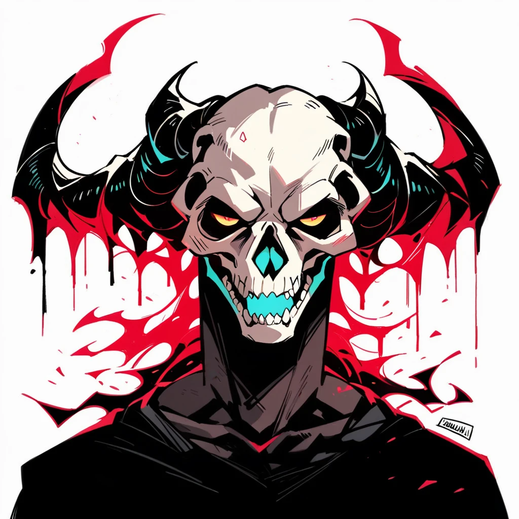 Skull To smoke, Dark style image, Image painted in artistic style, image with white background volumetric lighting, Black and white color image, 24K