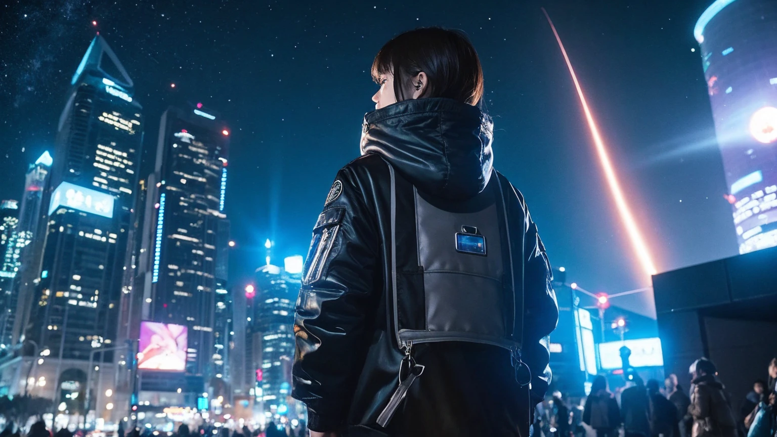 Future、City、Spaceman、Unfamiliar、A lot of people、alien