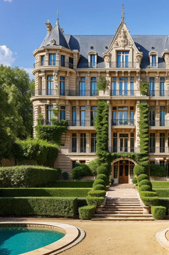 Mix between a French style mansion and a new money Mansion 
