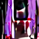 Kyoko has long, flowing black, often messy purple hair. Her piercing red eyes are framed by thick lashes, she have dark, bold lipstick that highlights her full lips. Kyoko wear black and purple pullover that is always too big for Her and black short.