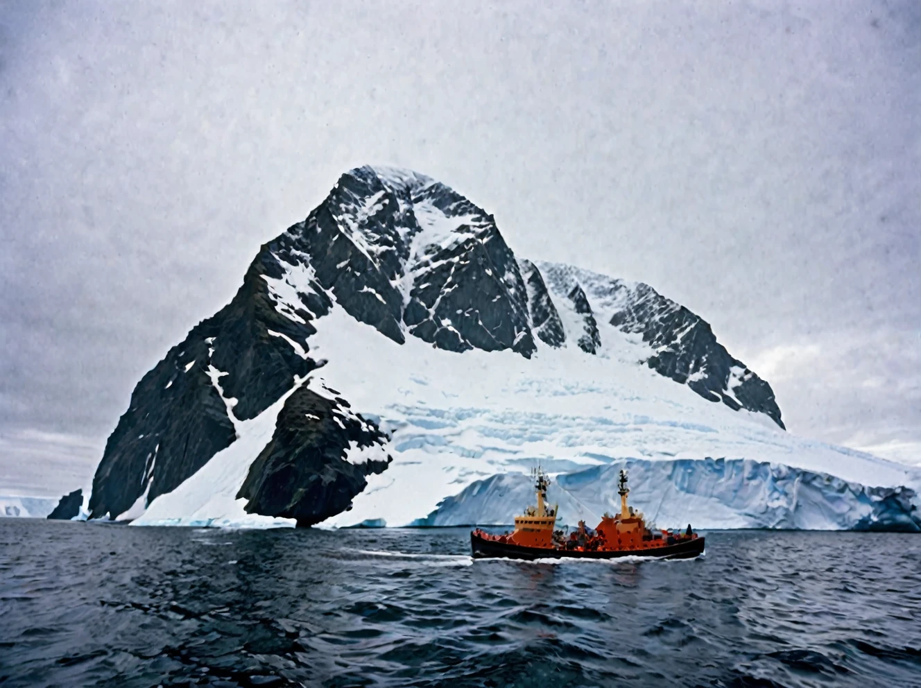 bouvet island, outdoors ocean, realistic scenery. very wide shot, landscape, film, professional
