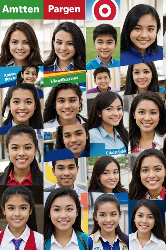 Profile photos of the target group to inform classroom news