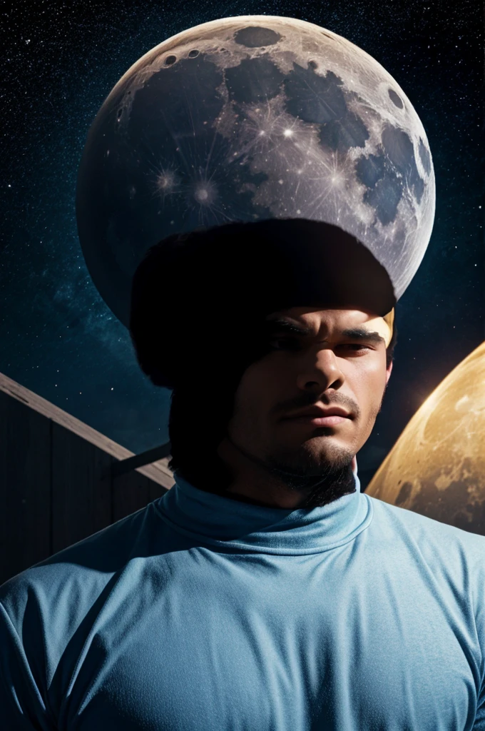 A man in moon