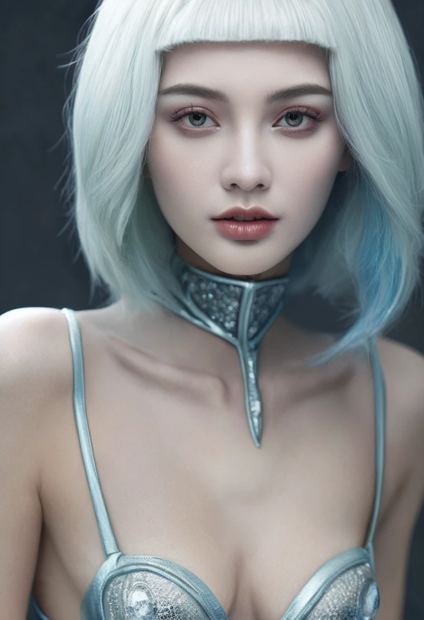 a realistic picture of a beautiful sexy alien woman