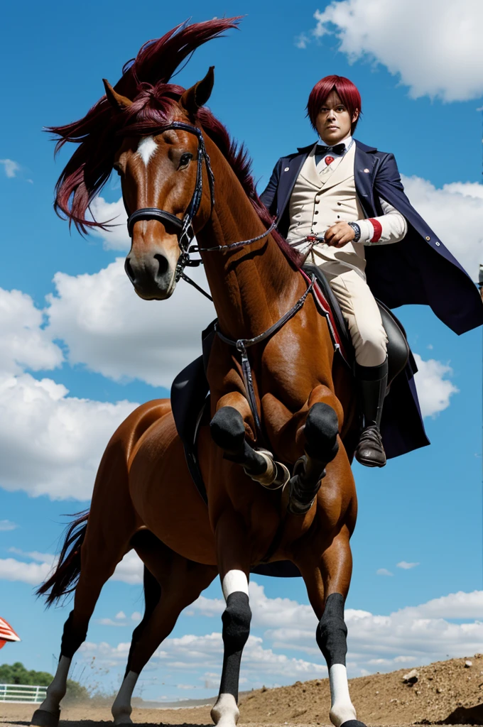 Cordo horse anime character with a power to manipulate his blood as he pleases