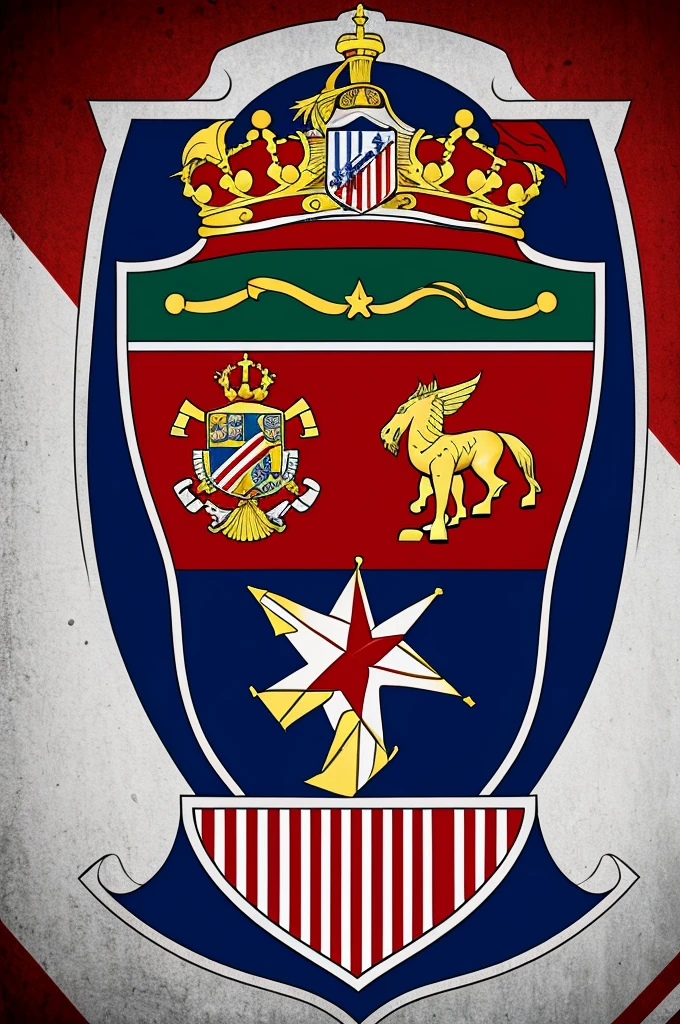 Coat of arms of millionaires fc united with shield of atlético bucaramanga