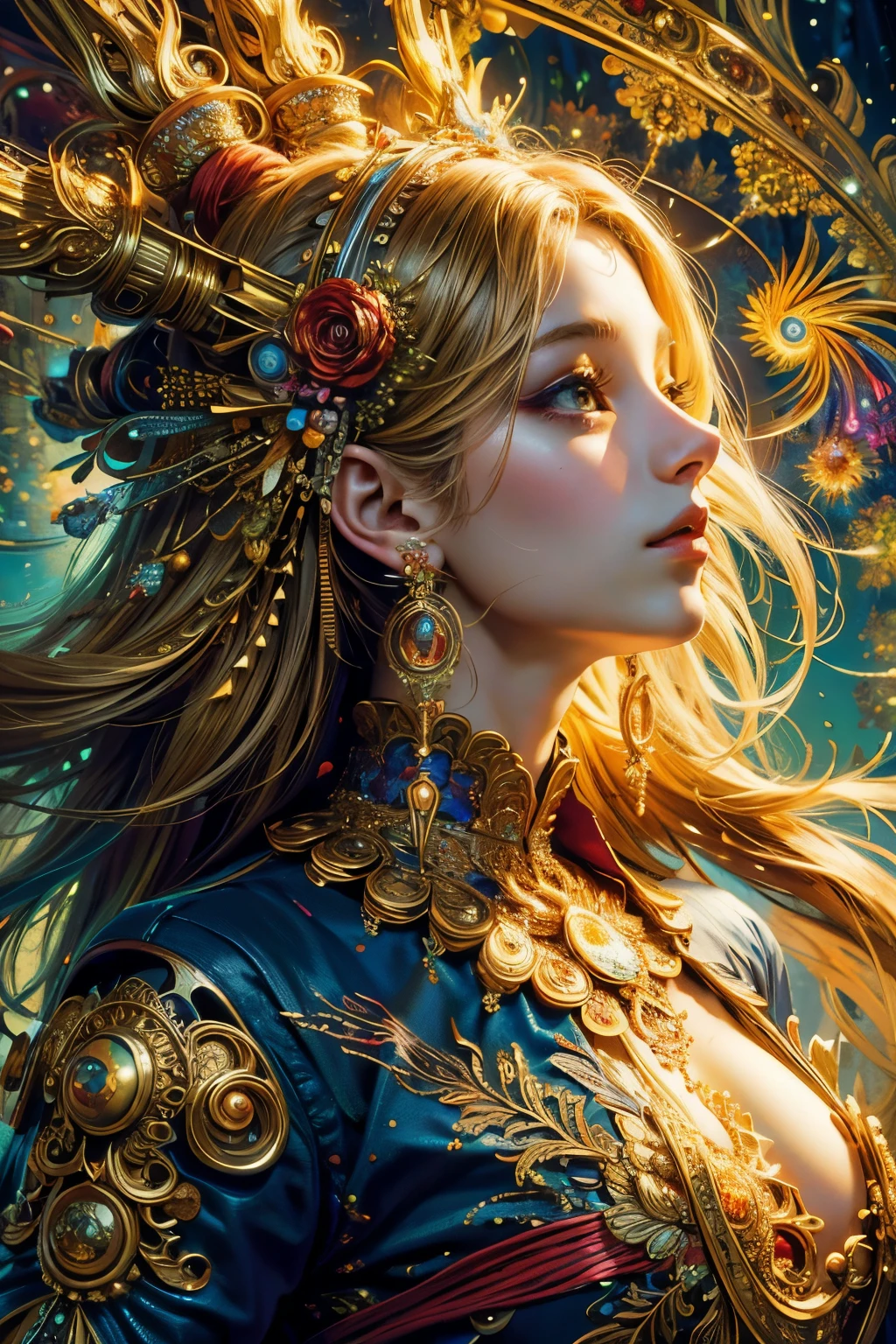 (masterpiece, Highest quality, Highest quality, Official Art, beautifully、aesthetic:1.2), (One girl), Very detailed,(Fractal Art:1.3),colorful,Most detailed
