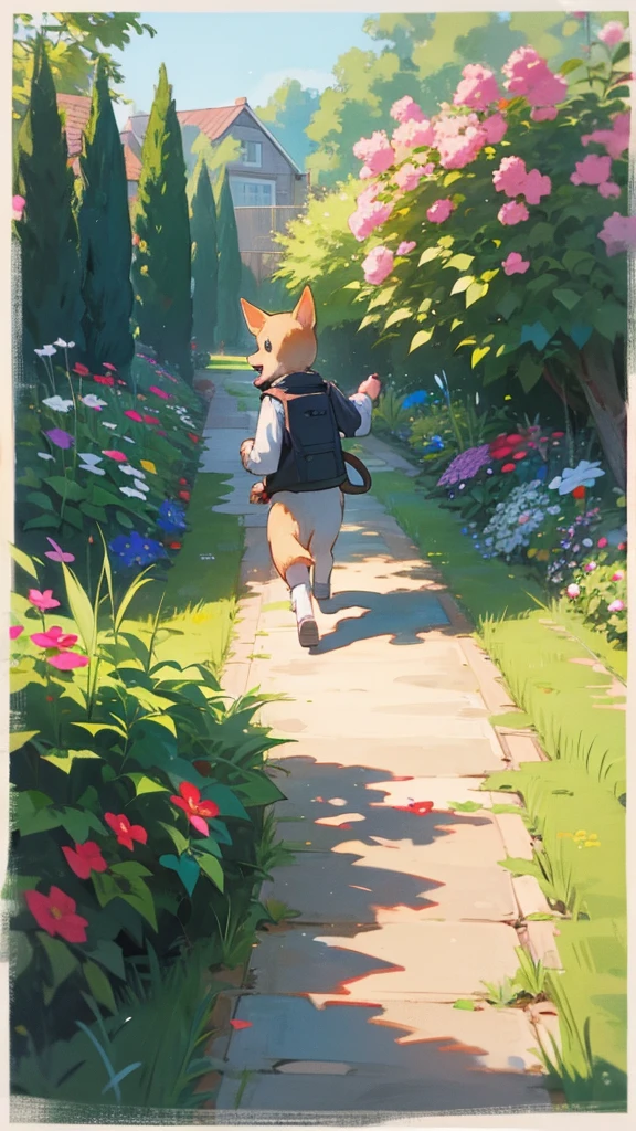 dog,garden,playing,stroll