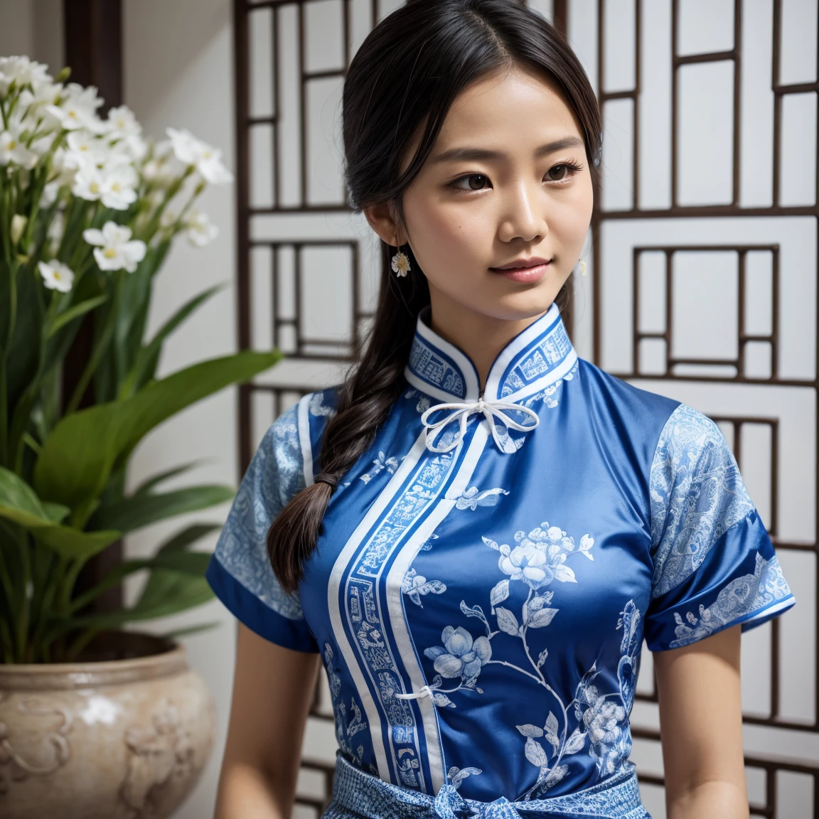 blue and white pattern, chinese style,