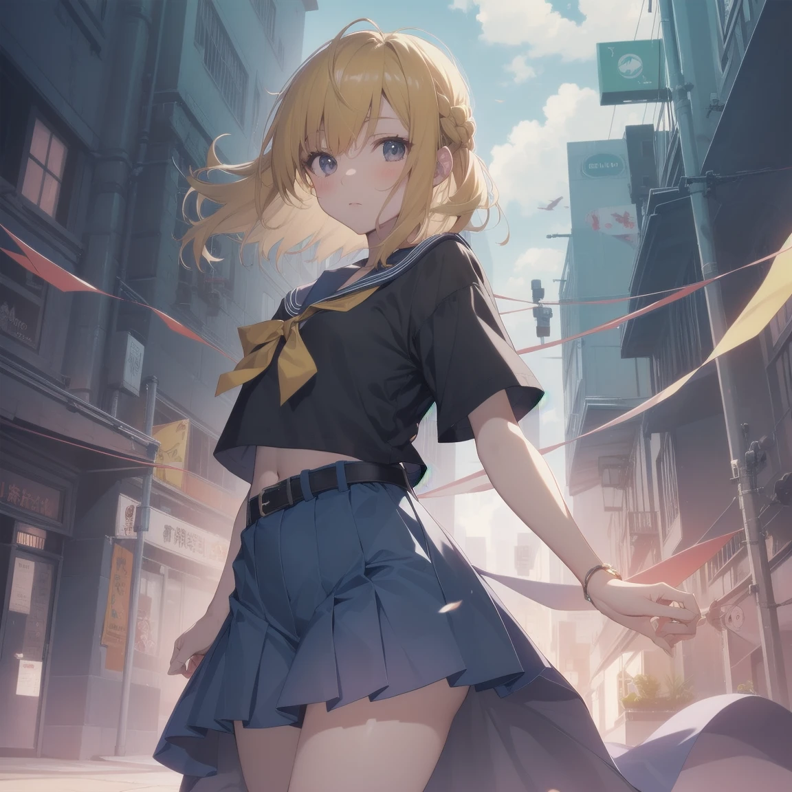 ultra-absurdres-Top quality by Artist God, Super detailed, High resolution, Anime Moe Art Style, Best Anime 8K Konachan Wallpaper, pixiv Contest Winner, Pool:2810, Perfect Anatomy,break, One girl, (眠そうにalone学校へ歩いていく女の子を描いてください. )break,(alone,Little Woman, 13 years old:1.3),Complete limbs, Full Finger,, (Very short hair), Shortcuts, Flat Chest, , Small Ass, Small black eyes, Beautiful attention to detail, Well-proportioned iris and pupil, Expressive eyes, High resolutionの詳細な髪, Soft look, Sarol School_uniform, Sailor collar, Your Serah, bow, Pleated skirt,(Detailed lighting), (Detailed Background), School zone. break,Highly detailed skin, Best cinematic lighting powered by famous Artist, 8K,Beauty Illustration,Photoshop_(Moderate),so beautiful,break,((Artist:Shincos )), Artist:Clamp ,Artist:Carnelian ,Artist:kantoku ,