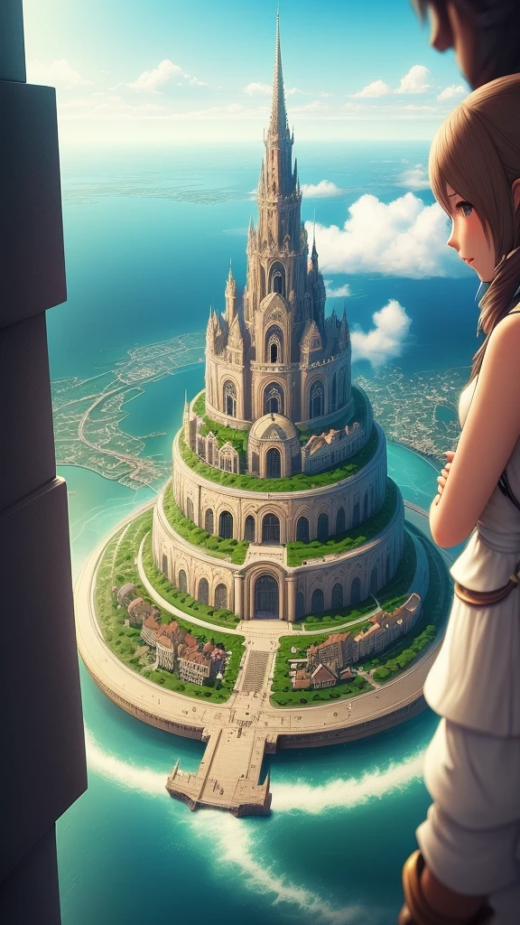  Final Fantasy world. beautiful. City.people 
